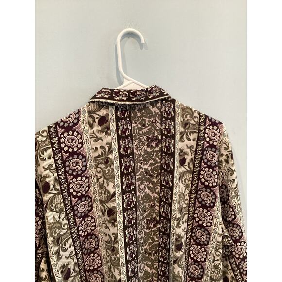 Allison Daley Womens Button Up Shirt Plus Size 18 Tunic Purple Paisley Boho Work - Picture 11 of 11